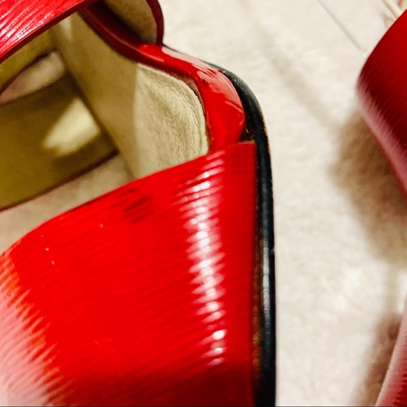 Michael Kors Joselle Red patent heels women’s 7.5 - Picture 11 of 11
